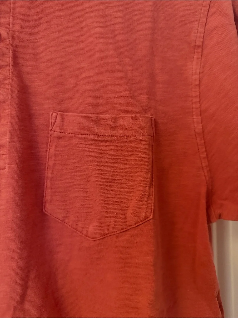 J. Crew Coral Polo with Chest Pocket